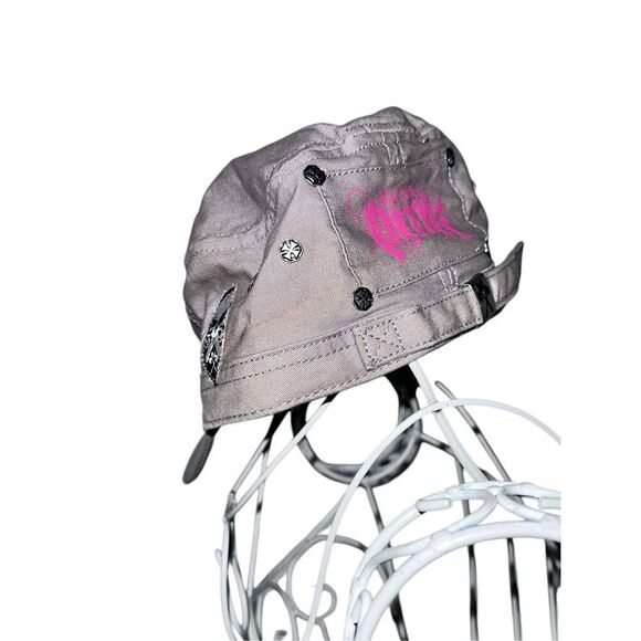 Nice Black Label Pink Brass khaki pink and Black Twill Military Cap Y2K adjustab main image 6